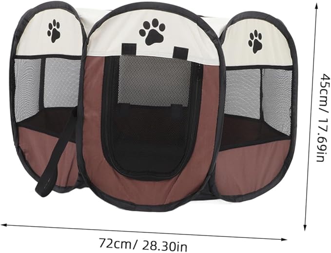 POPETPOP Dog Playpen Roof Portable Pet Tent House for Indoor Outdoor Use Large Capacity Octagonal Design Secure Locking Mechanism for Large Dogs and Cats