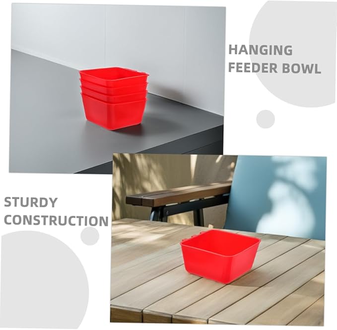 Milisten 6pcs Hanging Bird Rabbit Feeder Bowl Chicken Coop Water Cup for Small Animals Pet Feeding Cups