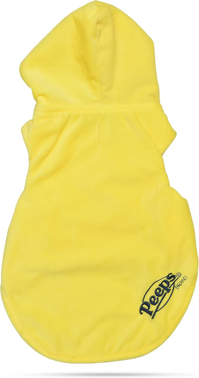 Peeps for Pets Officially Licensed Chick Dog Costume - Easter and Spring Dog Hoodie Costume, Soft 65% Cotton Blend Pull-Over Style, Size Small
