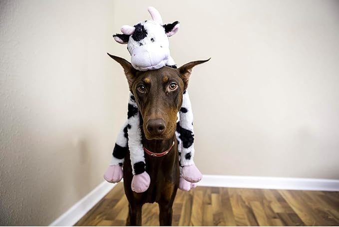 Large Extra Long Legs Over Sized Plush Animal Themed Dog Toys 27 inch Multiple Squeakers (One Discounted Toy - Random Color)