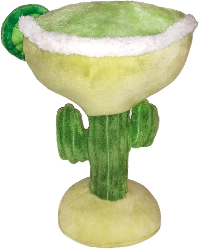 Huxley & Kent Funny Dog Toy w/Squeaker – Power Plush Squeaky Dog Toys for Small, Medium & Large Dogs – Soft Stuffed Animal for Indoor Play & Fetch - Margarita Loco, Large