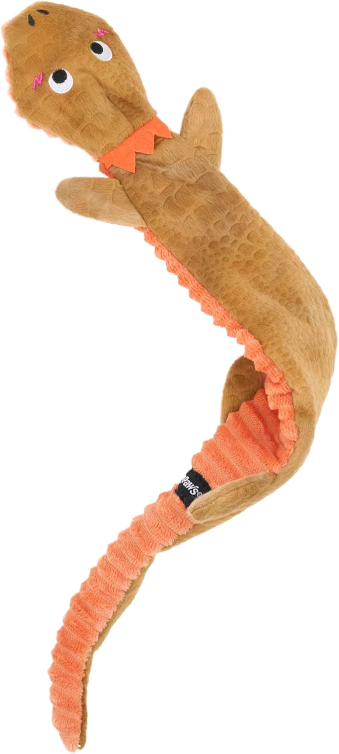 ZippyPaws Rope Reptilez Dog Toy – Rope & Plush Tug Toy (Bearded Dragon)