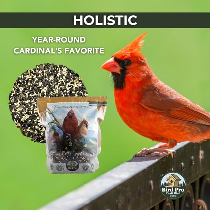 Bird Pro Holistic Bird Seed - Premium Seed for Backyard Feeding (36 Pounds, Cardinal's Favorite)
