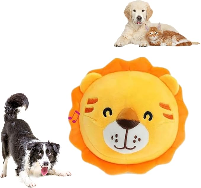 Active Moving Pet Plush Toy, Interactive Plush Dog Toy for Active Pets, Rechargeable Talking & Moving Pig Toy - Ideal for Dogs & Cats, Fun Playtime at Home, Park, or Beach (Style 4)