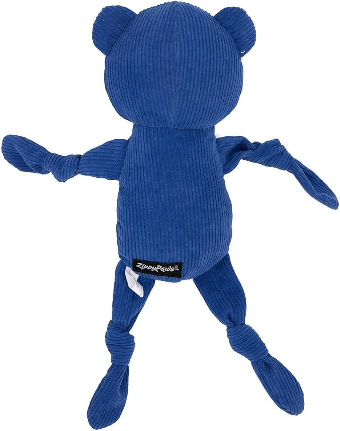 ZippyPaws Hanukkah Dog Toy, Corduroy Cuddlerz Star of David Bear - Interactive Plush Squeaky Toy for Small & Medium Dogs & Puppies, Stuffed Jewish Holiday Dog Toy Gifts