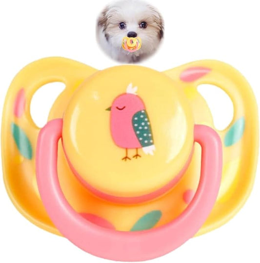 Pet Silicone Calming Pacifier, Dog Pacifiers for Small Dogs, Kitten Pacifiers, Puppy Teething Toys and Cat Chew Toys, Essential Pet Supplies, Puppy Essentials and Kitten Supplies, Chew Toys (Chicks)