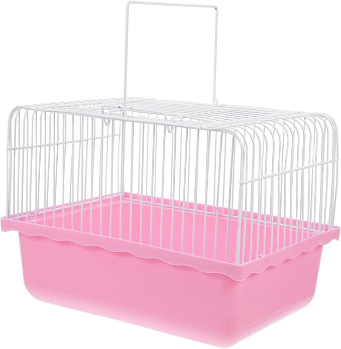 Garneck Portable Birdcage for Small Animals Lightweight Travel Cage Transparent Observation Window for Lovebirds Parakeets and Cockatiels for Home and Travel Use