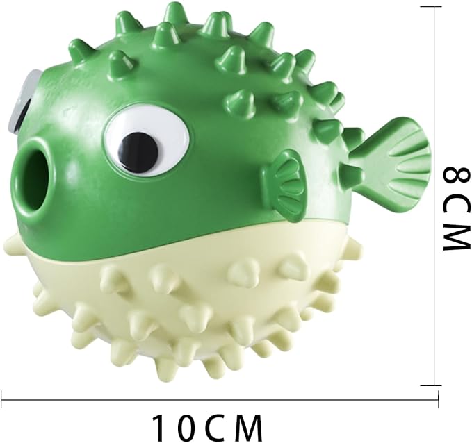 Dog Balls with Bell Sound, Interactive Dog Toys,Treat Dispensing Dog Toys, cat Toys Balls，Rubber Elastic Ball Toys for Small Medium Large Cat and Small Dogs (Green)