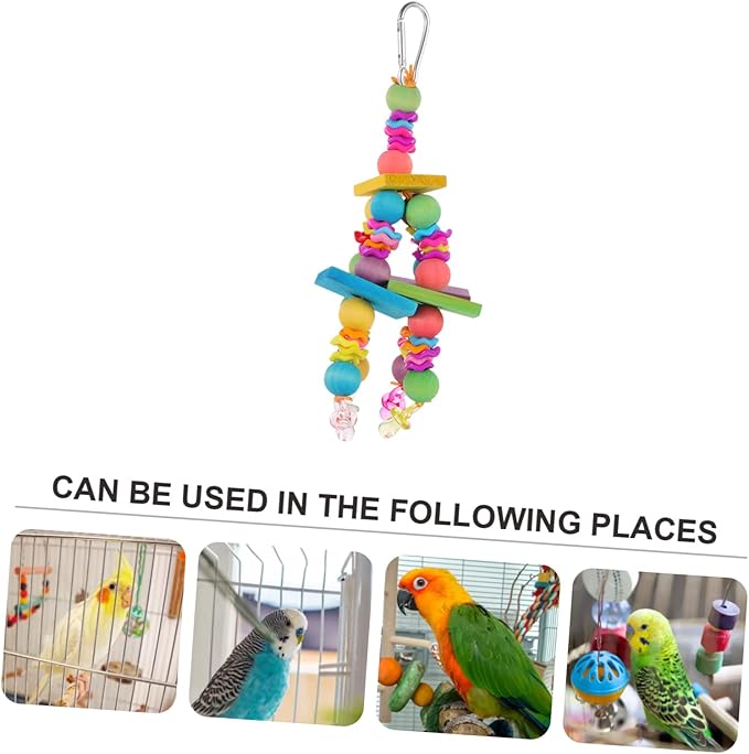 TOYANDONA Parrot Chew Toy for Medium and Small Birds Molar Toy Sturdy Non-Toxic Material for Cockatiels and Parakeets Bird Cage Accessory