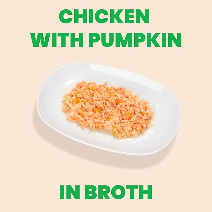 almo nature HQS Natural Wet Cat Food Chicken with Pumpkin in Broth, Grain-Free, 2.47 oz (Pack of 24)