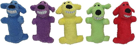 Loofa Dog 'The Original' Assorted Colors (Purple, Red, Green, and Blue) 6" Dog Toy