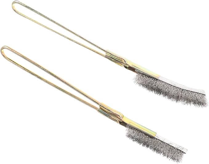 VANZACK 4pcs Bird Cage Cleaning Brush Extra Long Handle Durable Wire Brushes for Easy Cleaning of Parrot Cages and Bird Accessories Convenient and Sturdy Tools for Owners