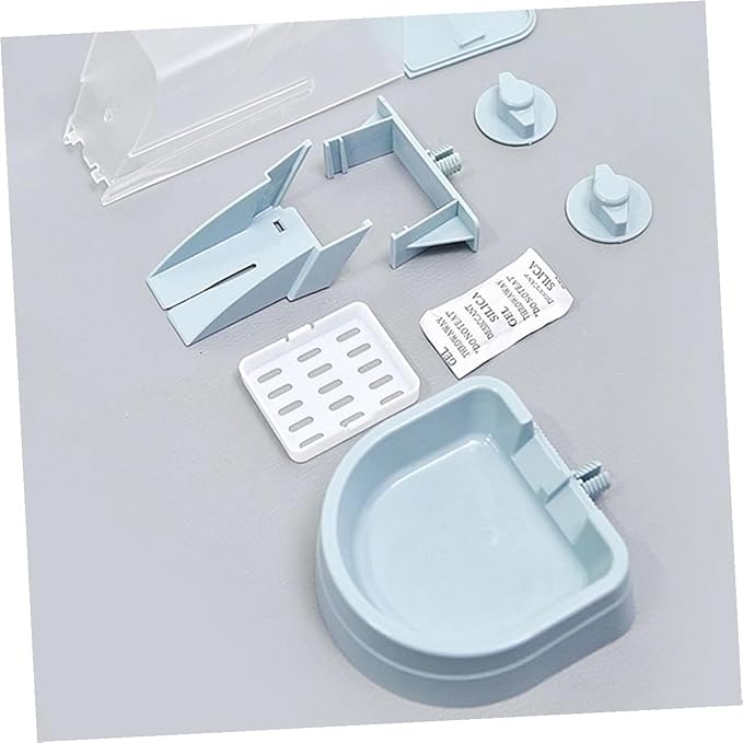 BESTYASH Automatic Hanging Pet Feeder for Small Birds and Hamsters, Blue Plastic Food Dispenser with Water Container, Suitable for Bird Cages and Small Pet Accessories