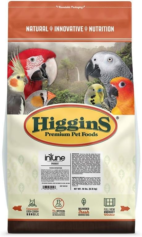 Higgins 466254 Higg Intune Food For Parrot,Multicolor