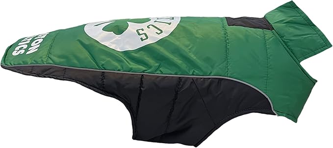 NBA Boston Celtics Puffer Vest for Dogs & Cats, Size Large. Warm, Cozy, and Waterproof Dog Coat, for Small and Large Dogs/Cats. Best NBA Licensed PET Warming Sports Jacket