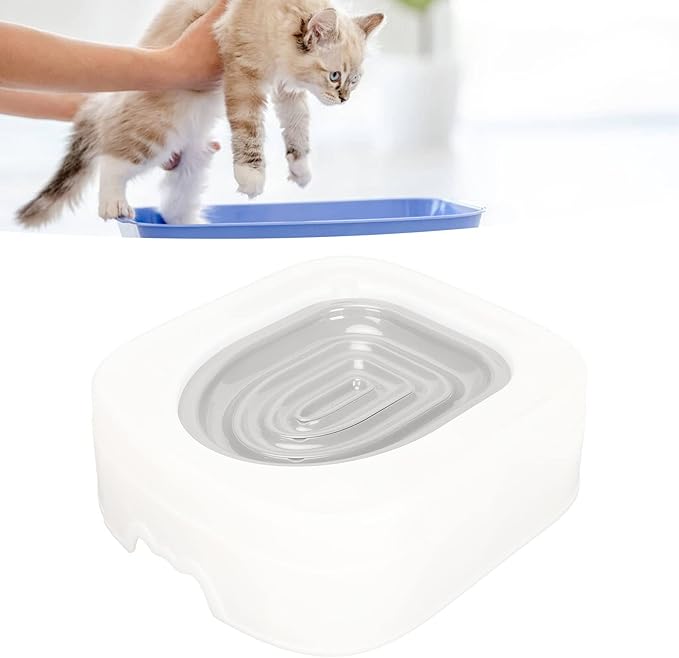 Cat Toilet Training Kit EcoFriendly Safe Toilet Trainer System for Healthier Cats with Recesses for Easy Cleaning for Cat Supplies (Grey)