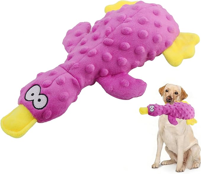 Calming Duck for Dogs, Interactive Squeaky Dog Chew Toy with Built-in Squeaker, Stuffed Duck Dog Squeaky Toy to Keep Them Busy for Small, Medium & Large Dogs Cats