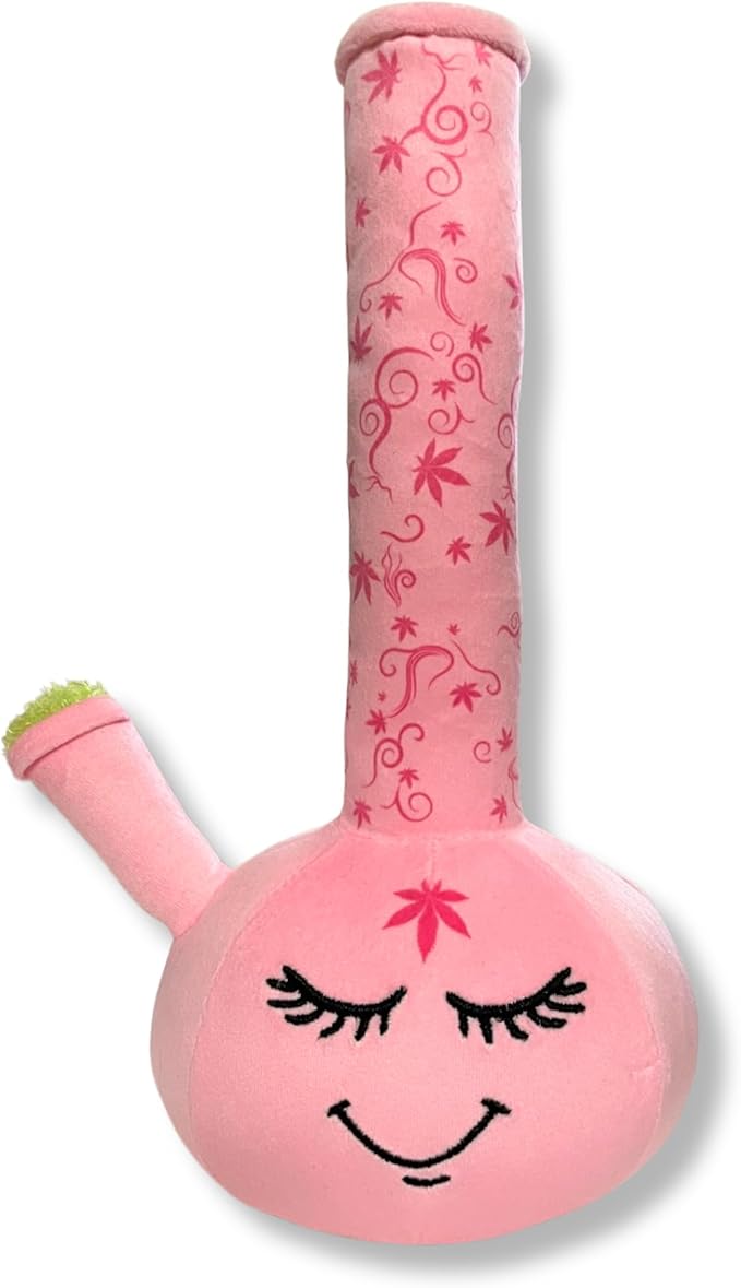 My Name is Harmony Bong, Funny Squeaky Weed Dog Toy, Cute Stuffed Parody Pot Bong, Cool Plush 420 Novelty Gift for Pets, Sized for Puppies & Small, Medium & Large Breeds, Fetch & a Photo Prop