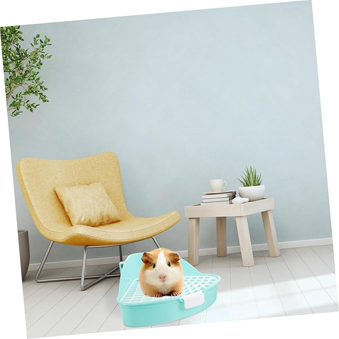Totority Rabbit Litter Box Pet Potty Training Aid Triangle Cat Toilet Indoor Use