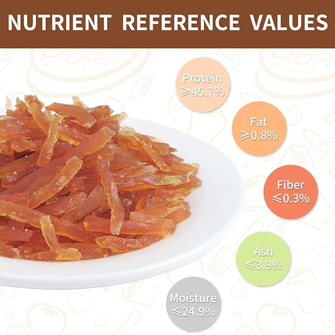 Dog and Cat Treats, Chicken Strips, Grain Free Soft Chewy Training Rewards 10.6 OZ