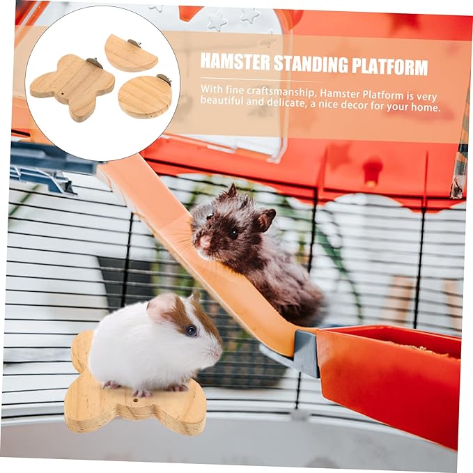 POPETPOP 9pcs Pet Platform for Hamsters Parrots Jumping Board Chewing Function Decorative Bird Cage Accessories for Guinea Pigs and Animals