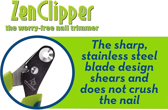 Zen Clipper Pet Nail Clipper for Cats – Cat Nail Clipper for Safer Grooming and Nail Care - Clean, Quiet, and Easy-to-Use Stainless Steel Cat Claw Trimmer - (1.5mm Hole)