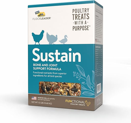 FLOCKLEADER Sustain, Functional Poultry Treats for Bone and Joint Support, 1.5 lb