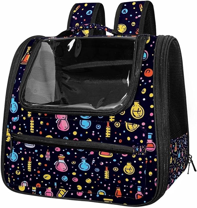 Airline Approved Soft Sided Pet Carrier, Chemistry Science Laboratory (8) Pet Travel Bag for Cats & Dogs, Durable, Breathable Pet Travel Bag for Airplane, Car & Train