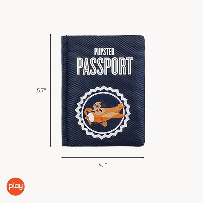 P.L.A.Y. PY7048ESF Plush Toy for Dogs and Cats Passport