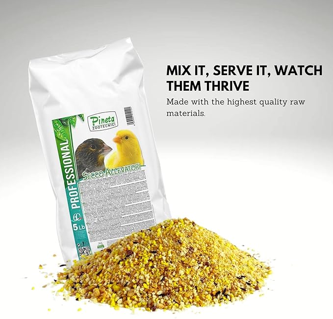 Secco Allevatori by Pineta Zootecnici 5 Lb - Egg Food for Poultry Rich in Fat and Protein, Finch, Parrot, Canary, Pigeon, Quail and Poultry, Feeder, Food Dispenser, Bird Food, Cage Accessories
