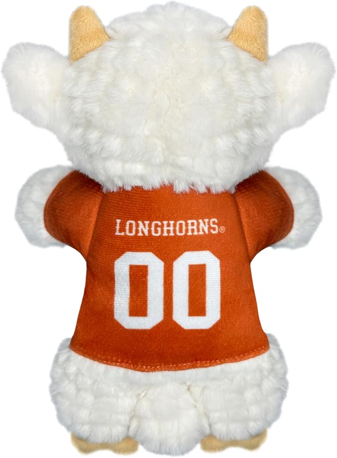 Pets First NCAA Texas Longhorns Goat Plush Toy for Dogs and Cats with Squeaker, Wearing a Team Jersey! Fun & Sporty Goat Shaped Dog Chew Toy, Interactive Pet Toy