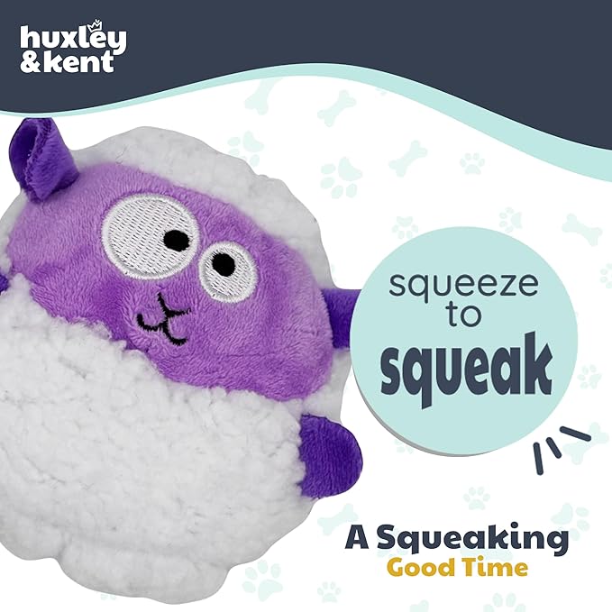 Huxley & Kent Funny Dog Toy w/Squeaker – Power Plush Squeaky Dog Toys for Small Dogs – Durable Small Stuffed Animal for Indoor Play & Fetch - Tiny Tuff Lady Baba