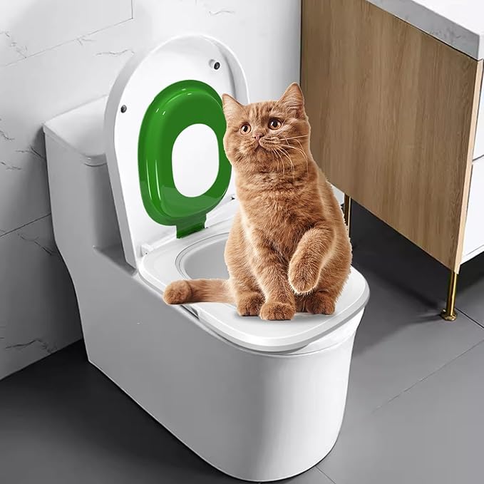 Cat Toilet Training System - Portable Cat Litter Box Trainer, Eco-Friendly Cat Potty Training Kit | Reusable Sand Box Trainer, Easy-to-Use Cat Hygiene Trainer, Cat Litter Box Trainer for Pet Care