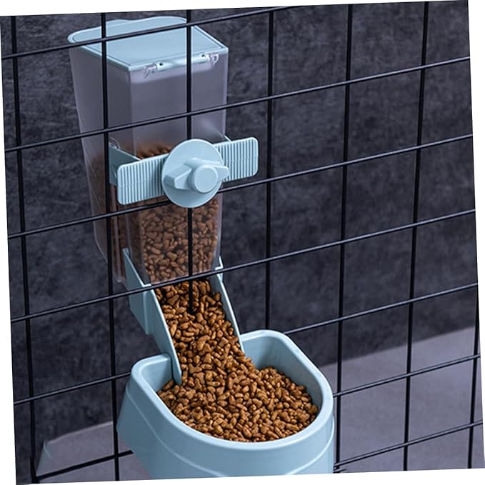 Automatic Hanging Bird Feeder and Refillable Hamster Feeder Multi-Function Pet Food Dispenser for Small Birds and Rodents Outdoor Cage Use