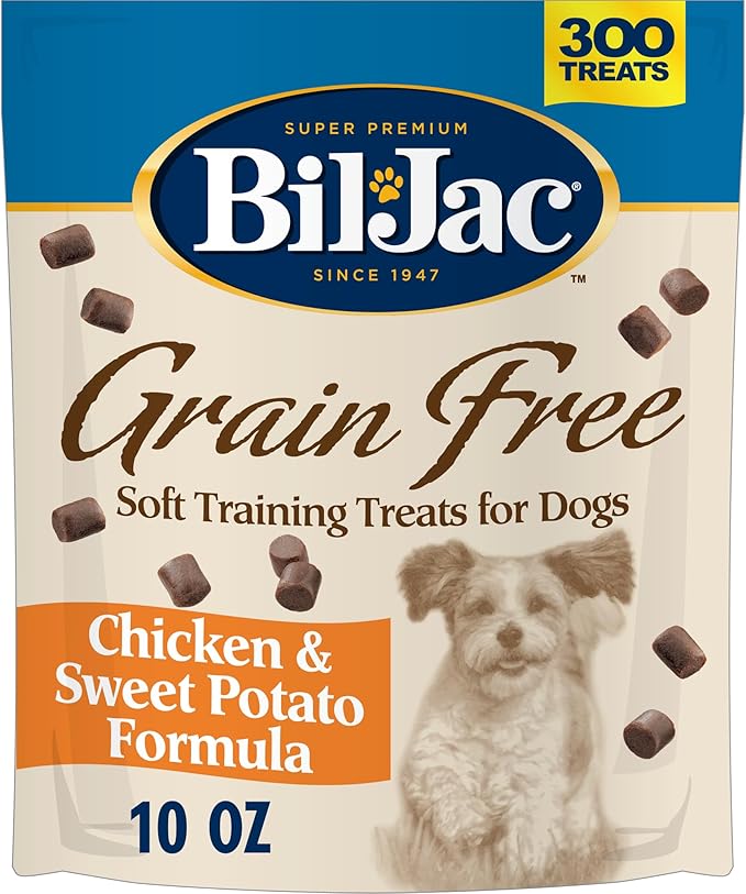 Bil-Jac Grain-Free Soft Treats for Dogs | Chicken & Sweet Potato Flavor | Made with Real Chicken Liver | 10 oz