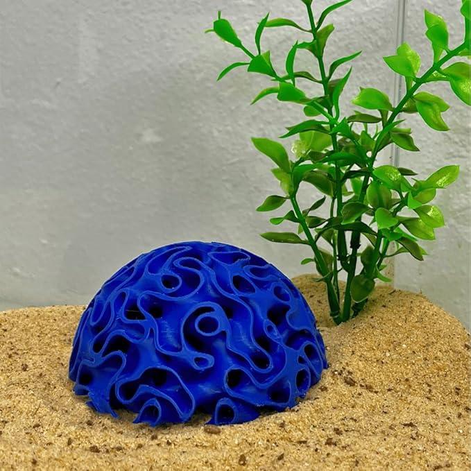 Chatelet REEFSHAPE Aquarium Coral Reef Dome - Aquarium Reef Replica for Fish Shelter & Egg Laying - Aquarium Safe Dome Structure for Fish Shrimp & Aquatic Pets (Royal Blue)