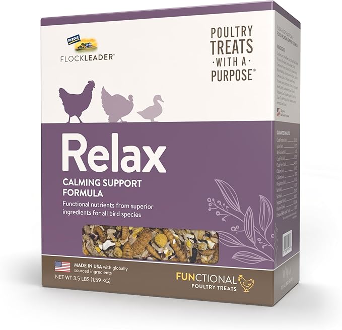 FLOCKLEADER Relax, Functional Poultry Treats for Calming Support, 3.5 lb