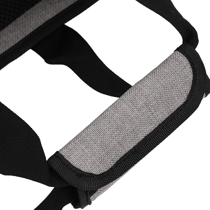 Breathable Cat Carrier with Anti Escape Design, Soft Portable Cat Travel Carrier for Small Pets, Mesh Cat Bag with Pockets and Roll Up Door for Vet Visits Car Travel (Grey with Black)
