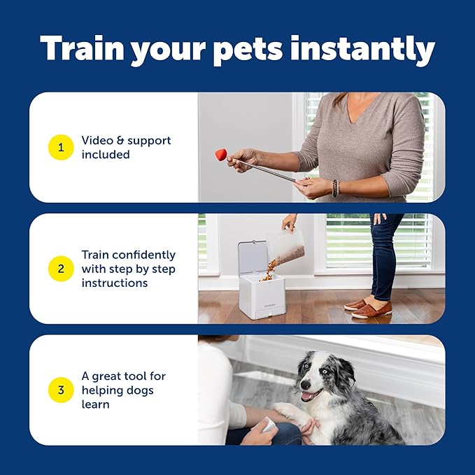 PetSafe Teach & Treat Remote Reward Trainer Remote Treat Dispenser for Dogs Portable Training Tool