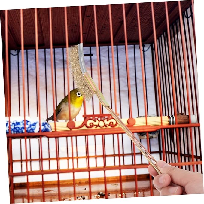 1set Bird Cage Cleaning Brush Multi-Functional Wire Brush for Bird Droppings Bristles for Parrot Cages Versatile Cleaning Tool for Small Animal Essential Accessory