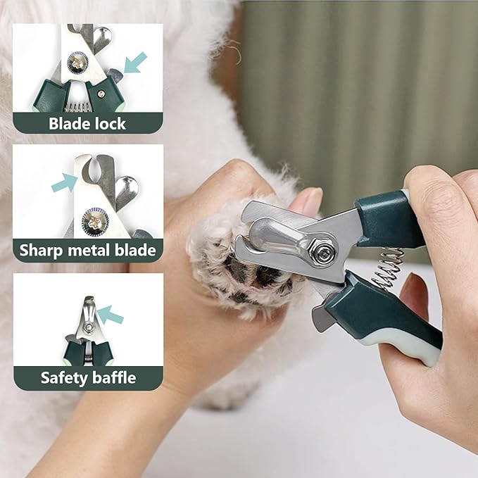 Grooming Brush Kit - 8 Pcs for Shedding & Matted Fur, Self-Cleaning with Flea Comb, Includes Indoor Microbrush, Cat Toothbrush Collapsible Dog Bowls for Travel