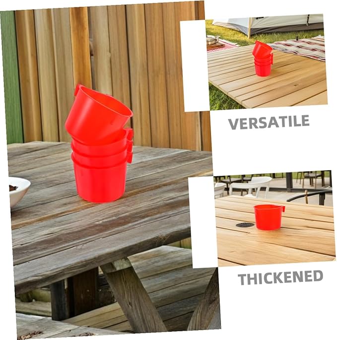 BESPORTBLE 8pcs Hanging Bird Cage Feeding Cups and Rabbit Water Bowls, Thickened Plastic Pet Feeding Bowls 8.3x8.3x6cm for Small Animals, Chicken Coop Feeder Accessories