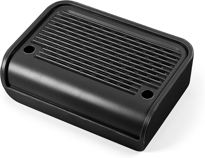 Cat Litter Box Step, Cat Litter Ramp Mat with Filter Function for Self-Cleaning Litter Box, Easy to Clean, Cats Pedal Step Stool Ideal for Kitten & Elderly Cats (Black)