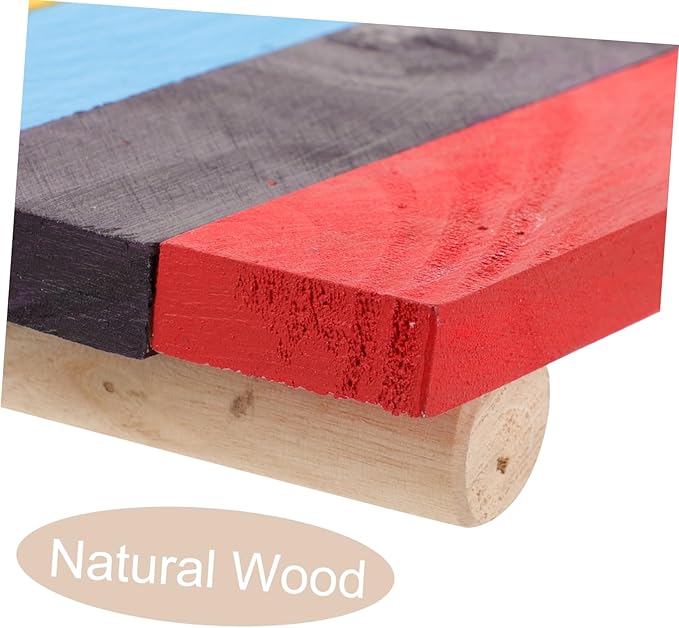Sosoport Small Pet Toy Wooden Platform for Hamster Guinea Pig Bird Play Gym Perch Bird Cage Stand Easy Install