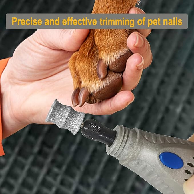 Extra Large Dog Nail Trimmer Bits for Dremel - Dog Nail Grinder Attachment for Large Pets with Thick, Tough Nails