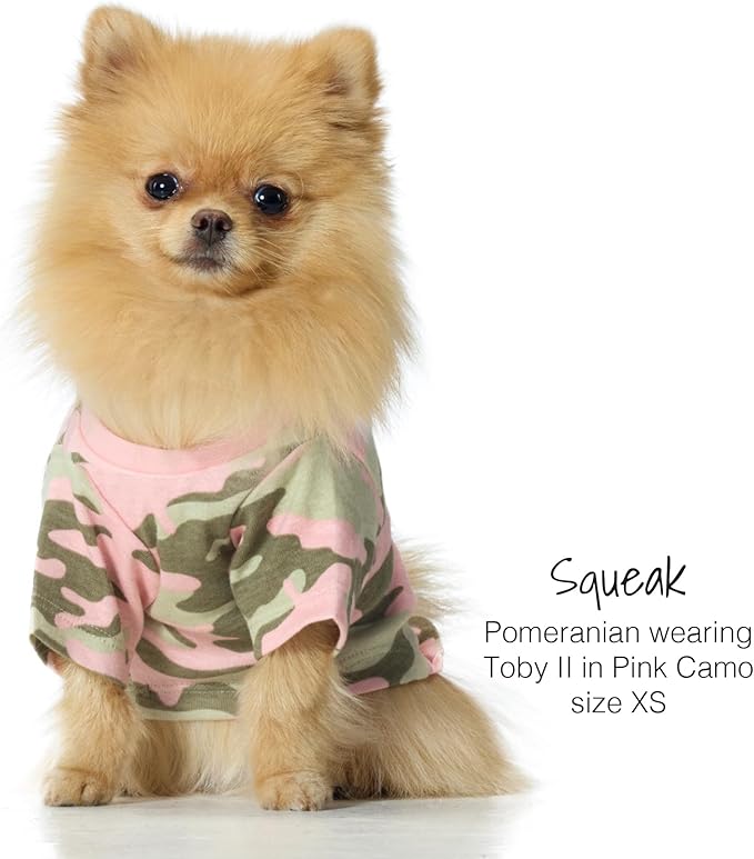 Pet Passion Toby II - The Perfect Tee, 3 Pack Short Sleeve Pet T-Shirt 100% Organic Cotton Tees Clothes for Small, Medium, Large Dogs, Pink Camo, Medium (20-45 lbs)