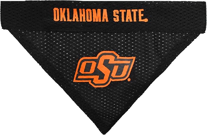 Pets First Collegiate Pet Accessories, Reversible Bandana, Oklahoma State Cowboys, Small/Medium