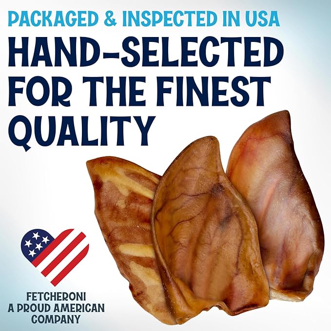 Whole Pig Ears for Dogs Large - 200 Pack Long Lasting Dog Chews – One Ingredient Delicious All Natural Flavor – Easy to Digest Dog Treats for Large Dogs - Great for Teeth and Gums