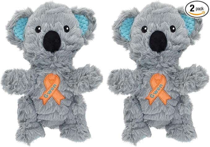 Multipet Wrinkleez COIA The Koala Plush Dog Toy - 9 inches (Pack of 2)