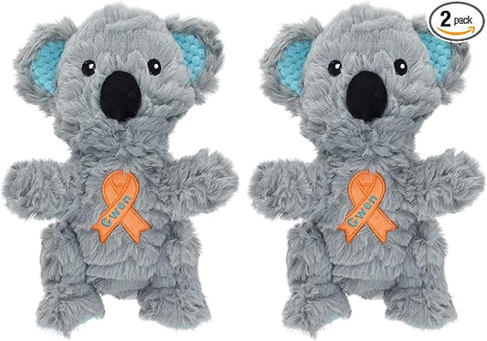 Multipet Wrinkleez COIA The Koala Plush Dog Toy - 9 inches (Pack of 2)